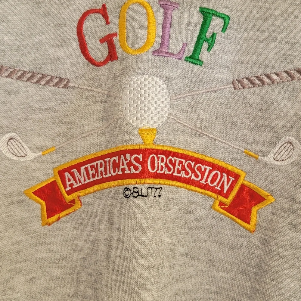 Women's Vintage Golf Sweatshirt Size Medium - Picture 3 of 4